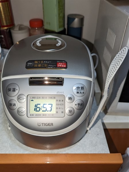TIGER JPF-G055-KL(スチールブラック) IHジャー炊飯器3合炊き
