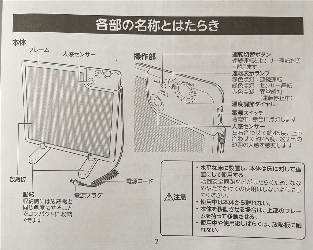 ドウシシャ パネルヒーター - 電気ヒーター