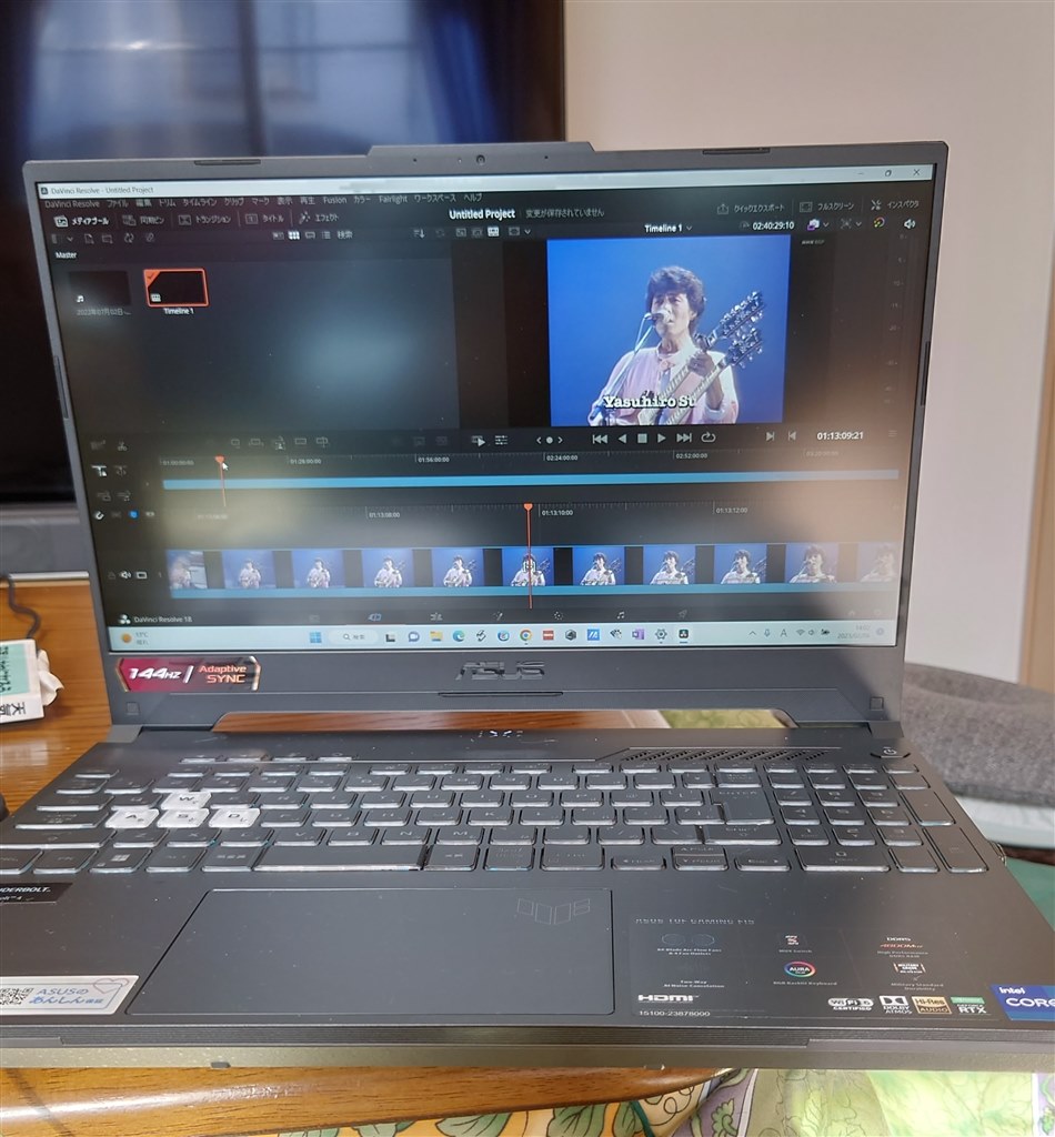 まあまあかな』 ASUS TUF Gaming F15 FX507ZE FX507ZE-I7R3050T k_yoko