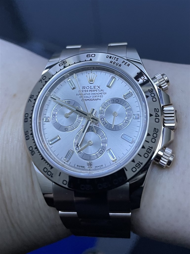 いづっち Rolex Daytona Rose gold Sundust Baguette Diamond Dial