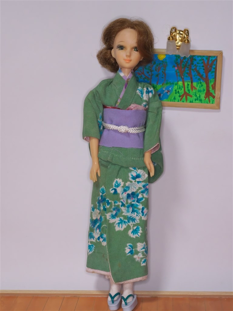 旧タカラ　初代リカちゃんママ　織江さん　アナ雪風ドレス　昭和レトロ 旧タカラ 初代リカちゃんママ 織江さん アナ雪風ドレス 昭和