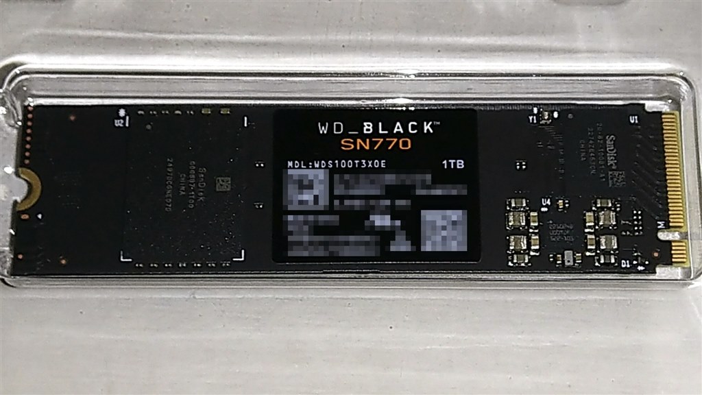 PCIe3.0x4接続で使用中』 Sandisk WD_Black SN770 NVMe WDS100T3X0E