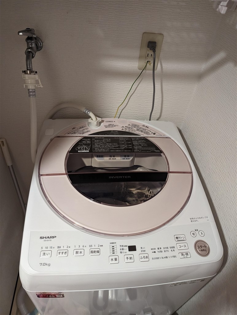 カラーゴールドSHARP 洗濯機 インバーター搭載 - 洗濯機