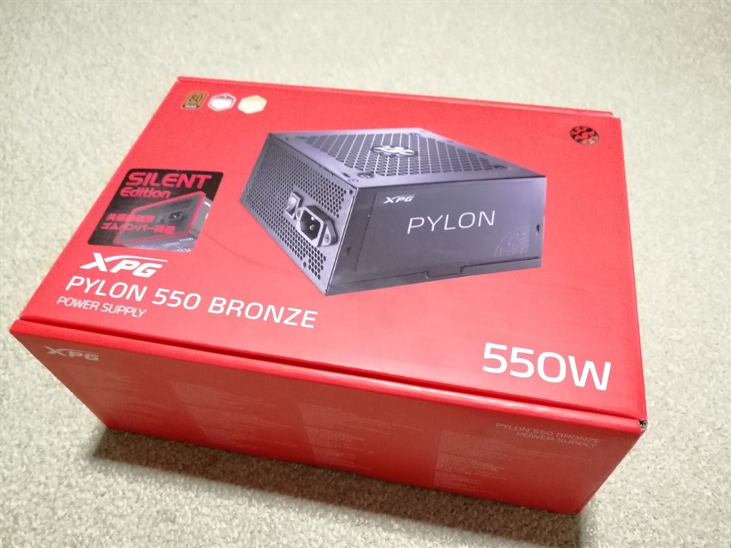 ☆マジ、静音だわ☆ 550W電源』 ADATA XPG PYLON 550W SILENT Edition PYLON550B-BKCJP-SS  電子レンジチンさんのレビュー評価・評判 - 価格.com