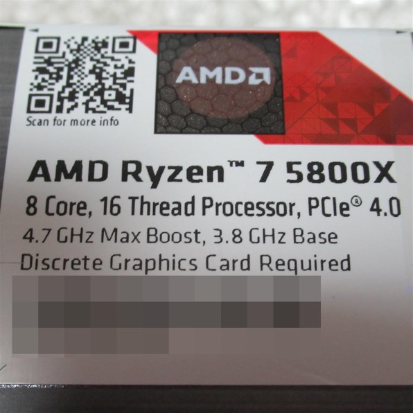AMD Ryzen 7 5800X BOX投稿画像・動画 - 価格.com