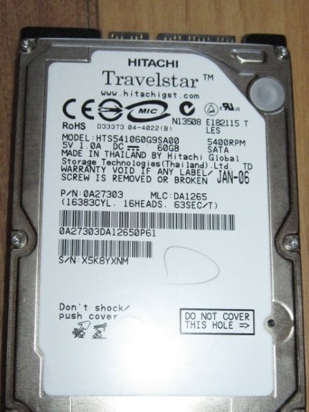 HGST HTS541060G9SA00 (60G 9.5mm) 価格比較 - 価格.com