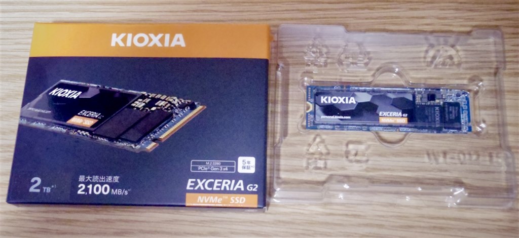 安定していて良い製品だと思います。』 キオクシア EXCERIA G2 SSD-CK2