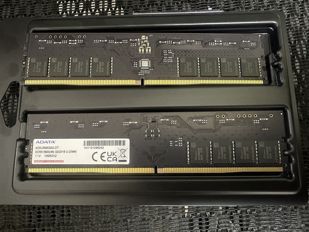 メモリ64GBが3万円しないで買えるとは……』 ADATA AD5U560032G-DT [DDR5 ...