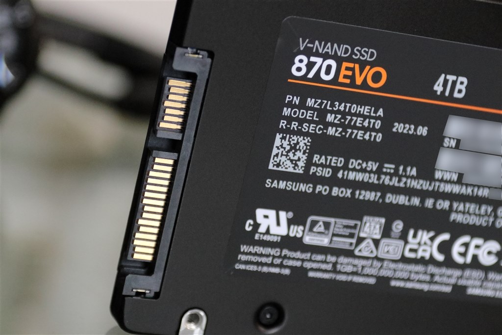 安心のSamsung SSD♪(σ^-^)σ』 サムスン 870 EVO MZ-77E4T0B/IT イグ（ ＾ ＾ ）さんのレビュー評価・評判 -  価格.com