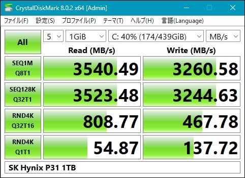Dell Inspiron15 5570 に使用 WD SN550Nから換装 良好です』 SK