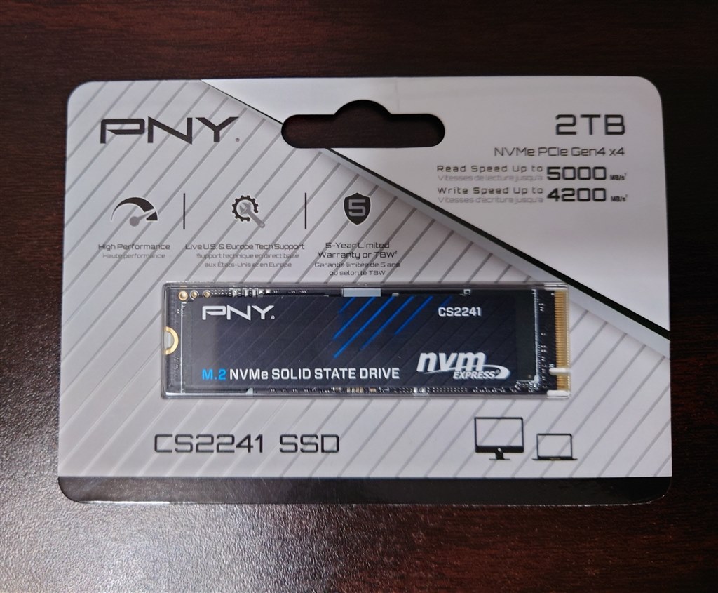 新品 PNY M.2SSD gen4 x4 Nvme CS2241 2TB - PCパーツ