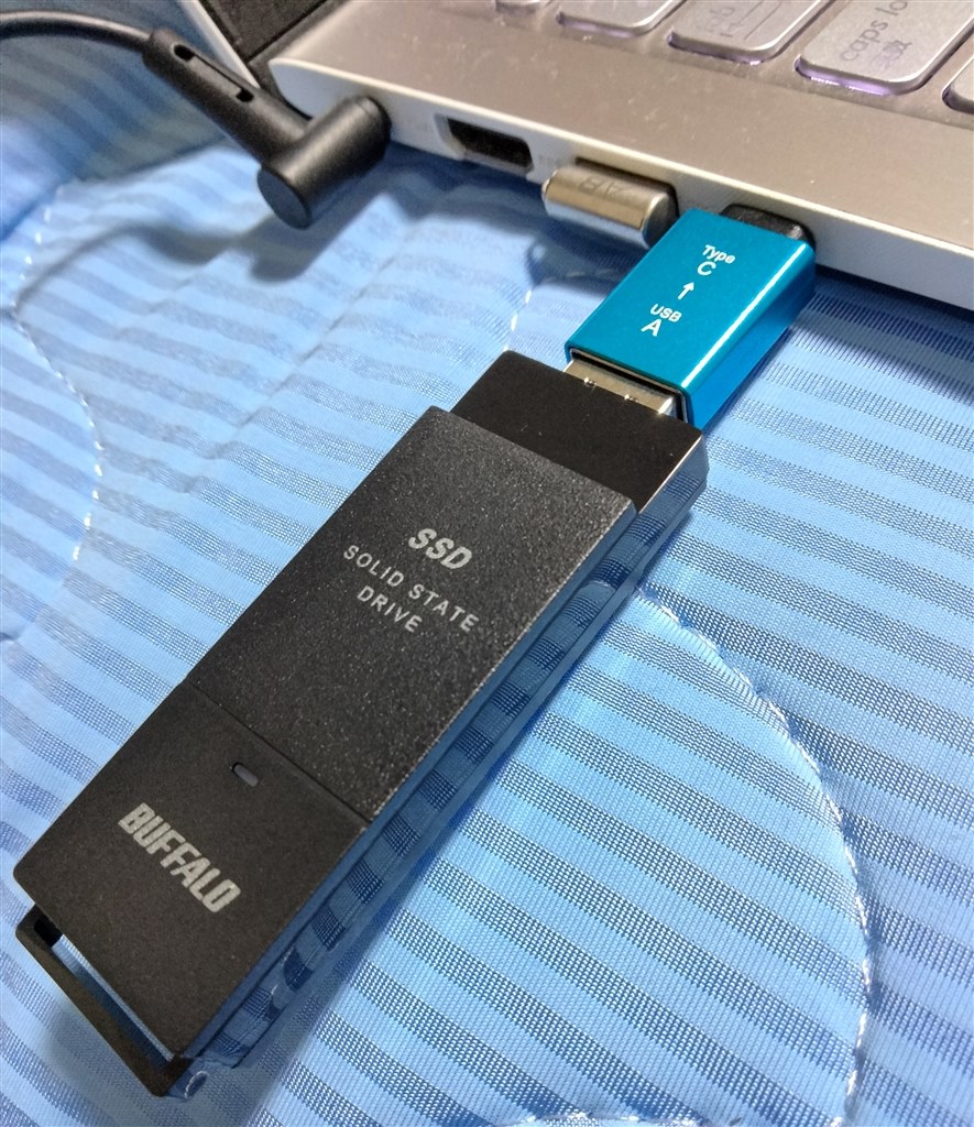USB-C端子に挿し変えたら、１０倍近くに速度がアップ。』 バッファロー ...