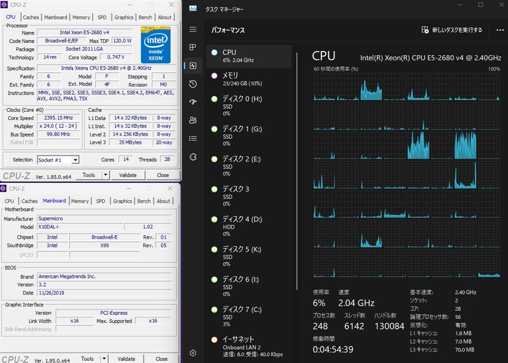 高負荷処理演算にもってこいのマシンです』 SUPERMICRO X10DAL-i