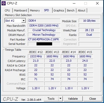 crucial CT2K16G4DFRA32A [DDR4 PC4-25600 16GB 2枚組] 価格比較