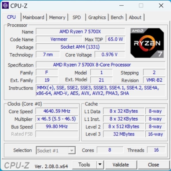 AMD Ryzen 7 5700X BOX投稿画像・動画 - 価格.com