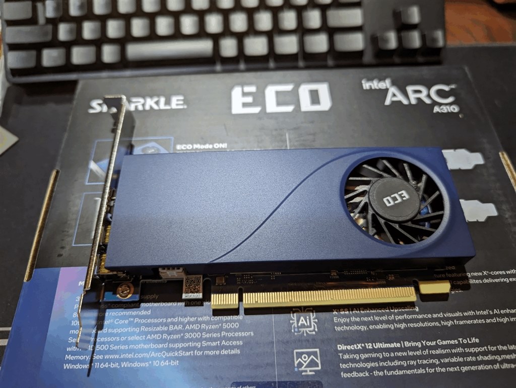 Intel Arc A310 ECO 8K DP1.4ケーブル付き