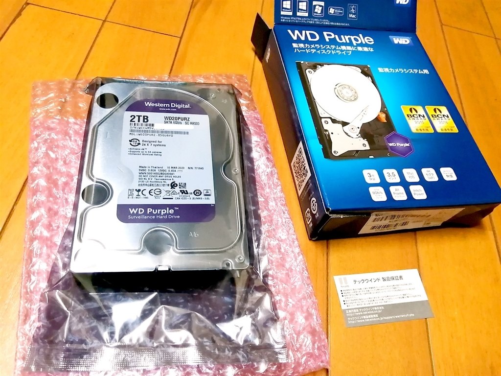 2万1千時間超えても不調知らず。動画編集にぴったりのHDD』 WESTERN DIGITAL WD20PURZ [2TB SATA600 5400]  でんしろうさんのレビュー評価・評判 - 価格.com