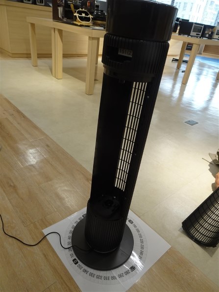 シロカ　大風量タワーファン　ダークグレー シロカ 大風量タワーファン リモコン付 パワフル 風量調節7段階