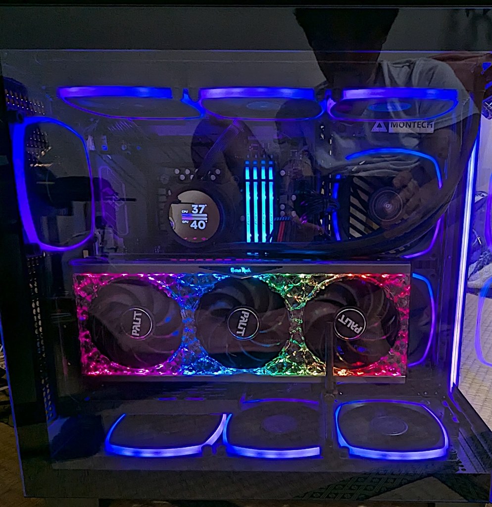 パーテション ファン発光が綺麗なケースです』 MONTECH KING 95 PRO [Black