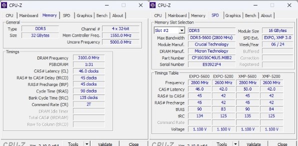 crucial - crucial　CP2K16G56C46U5　DDR5 PC5-44800 16GB 2枚組 Crucial CP2K16G56C46U5 [DDR5 PC5-44800 16GB 2枚組] [DIMM