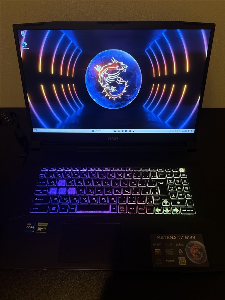 ゲームしないユーザーの感想です』 MSI Katana-17-B13VFK-4334JP 