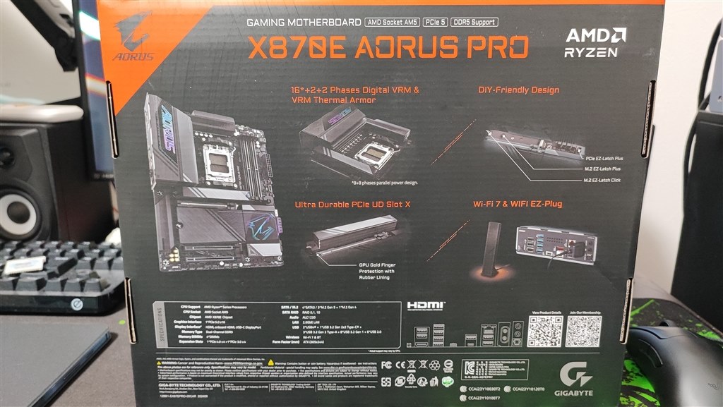 ゲームするならこれ一択』 GIGABYTE X870E AORUS PRO 4869さんの