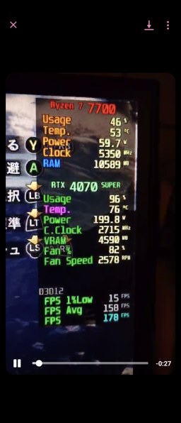 PNY GeForce RTX 4070 SUPER 12GB VERTO OC デュアルファン