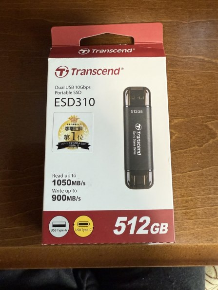 トランセンド ポータブルSSD 512GB 高速 最大1050 MB/s 超小型,軽量11g Type-A/Type-C 両対応 PS4/P | トランセンド ポータブルSSD 512GB USB Type-C 高速 最大1050