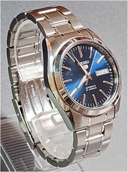 SEIKO】SEIKO5 自動巻 セイコーファイブ ネイビーグレー 美品 SEIKO5