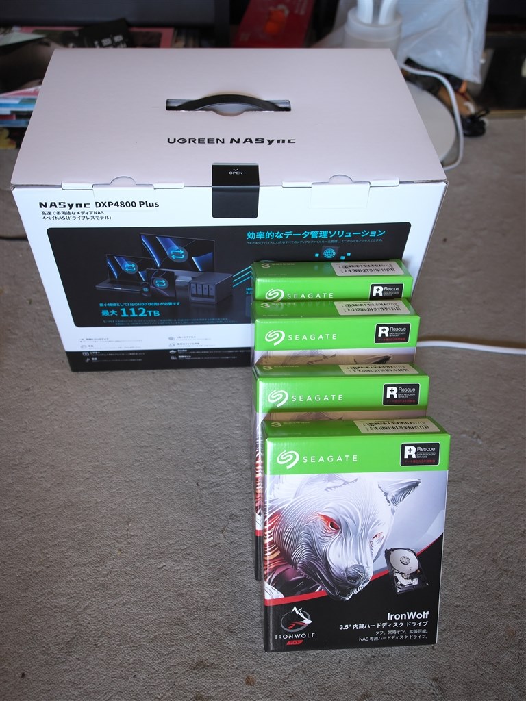 UGREEN NASync DXP4800 PlusのHDD4台使用として』 SEAGATE ST8000VN002