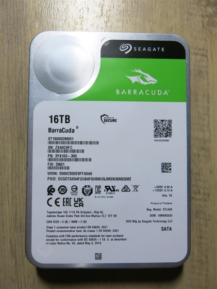 SEAGATE ST16000DM001 [16TB SATA600 7200] レビュー評価・評判 - 価格.com