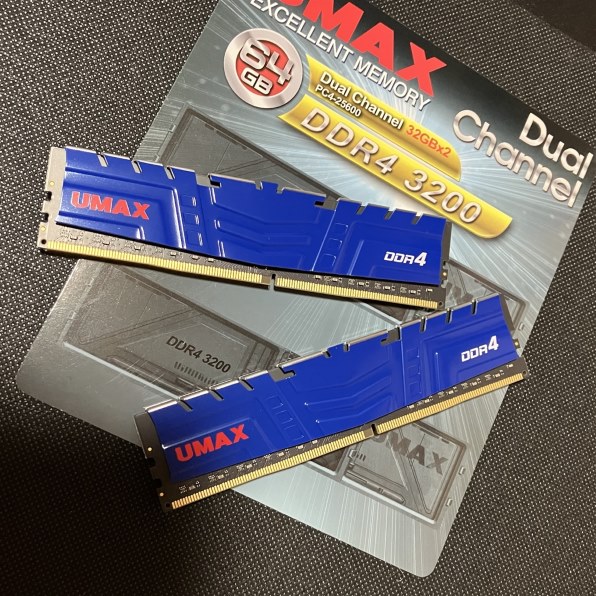 UMAX UM-DDR4D-3200-64GBHS/B [DDR4 PC4-25600 32GB 2枚組] 価格比較