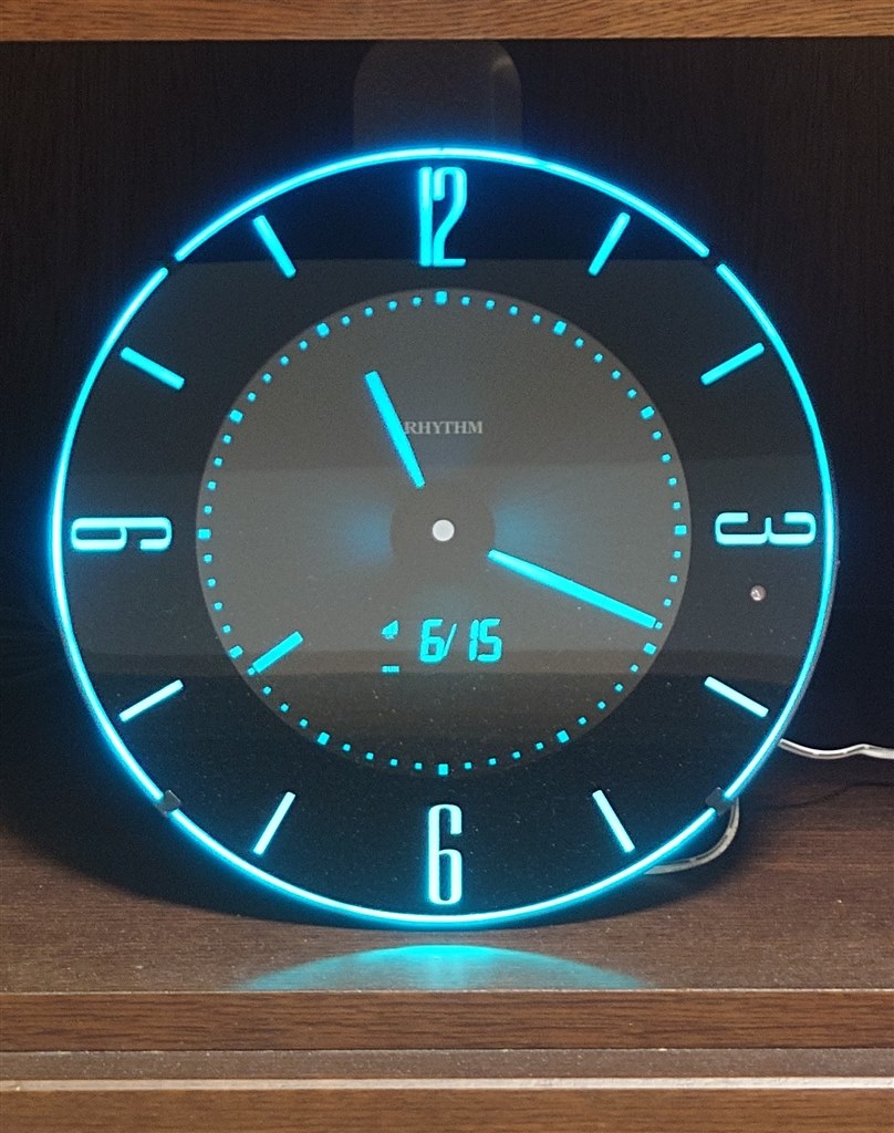 リズム(RHYTHM) 掛け時計 置き時計 節約 電波時計 365色 LED 推し色