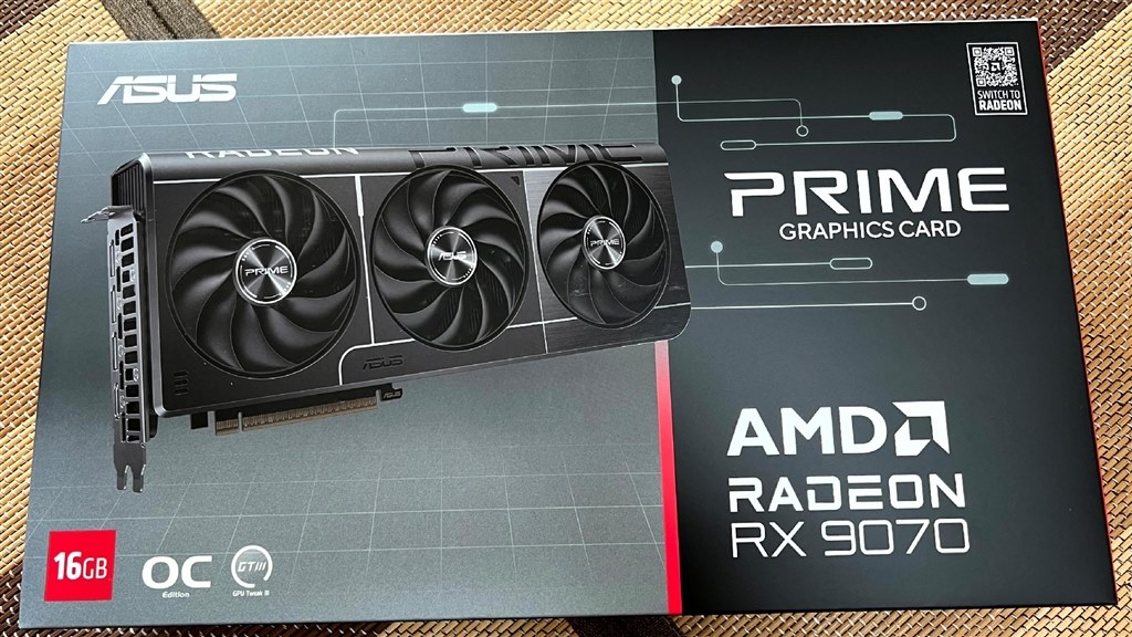もう少し安ければ最高』 ASUS PRIME-RX9070-O16G [PCIExp 16GB