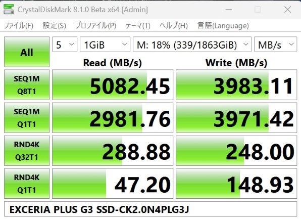 キオクシア EXCERIA PLUS G3 SSD-CK2.0N4PLG3J [ブラック]投稿