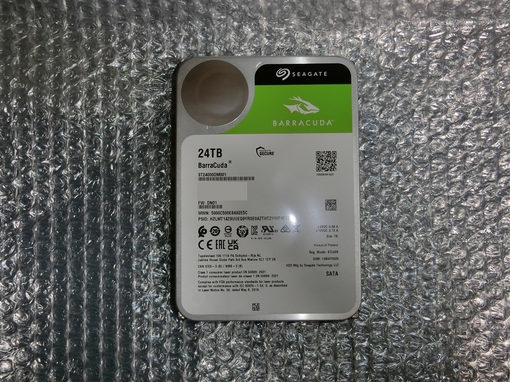 ST24000DM001のレビュー。』 SEAGATE ST24000DM001 [24TB SATA600 7200