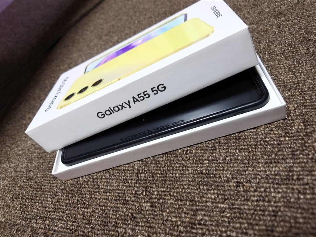 開封時に箱に気を付けて。』 サムスン Galaxy A55 5G SC-53E docomo