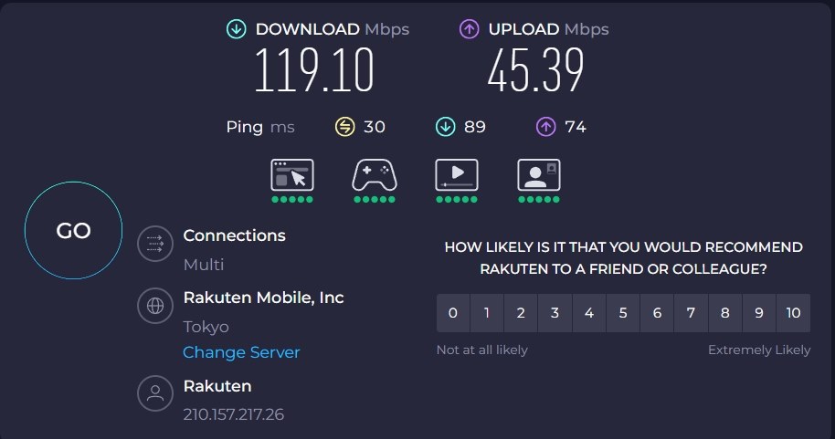 楽天で下り120Mbps、上り48Mpbs出ました』 TP-Link Archer MR600 ＊れ
