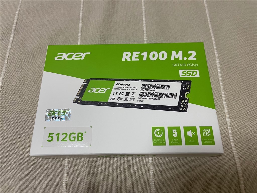 acer RE100 M.2 SATA 1TB SSD 新品未開封品 Amazon | Acer RE100-M2-1TB SATA M.2 2280 3D NAND 最大560MB/s