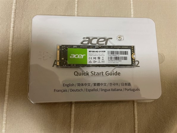 acer RE100 M.2 SATA 1TB SSD 新品未開封品 acer（エイサー） Acer RE100-M2-1TB SATA M.2 2280 3D NAND 最大560MB