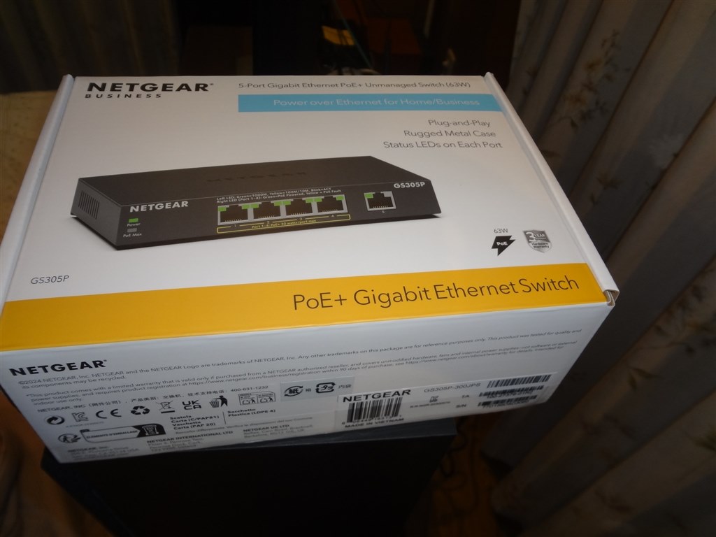 安価に1GのPOEのHUBを入手できた。』 NETGEAR GS305P-300JPS Gankun