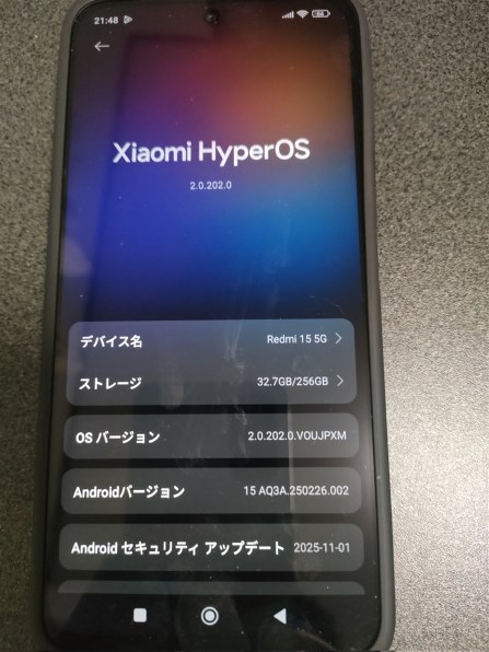 Xiaomi Redmi 15 ブラック 8GB RAM 256GB ROM Xiaomi(シャオミ) REDMI 15 5G 6.9型 8GB/256GB ミッドナイトブラック