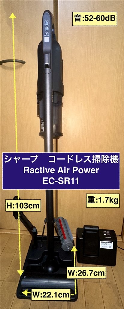 RACTIVE Air POWER EC-SR11-B ブラック 静音性が必要な人は検討に値する。が、その他の機能は並。』 シャープ