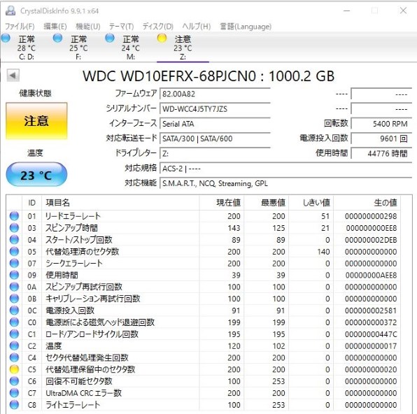 WESTERN DIGITAL WD10EFRX [1TB SATA600 5400] 価格比較 - 価格.com